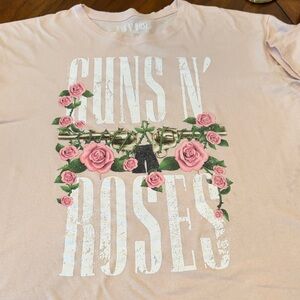 GUNS & ROSES, xxl Pink Graphic Tee
